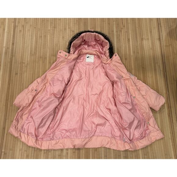 Hanna Andersson Down Girls City Puffer Coat Pink Size 10 140 - Picture 3 of 10